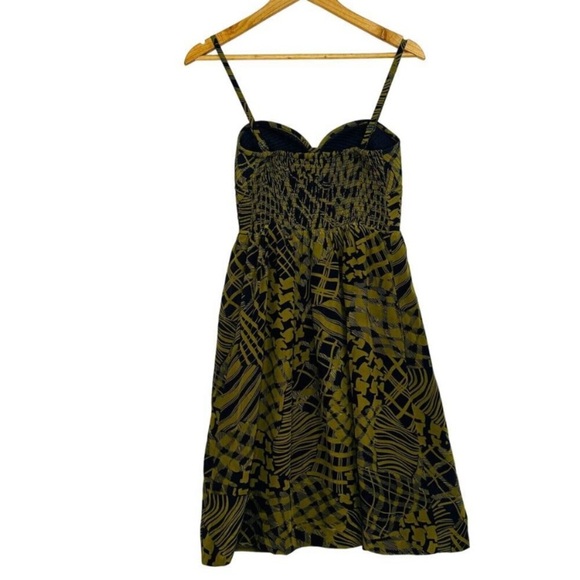 Maple Size Green Silk Print Dress Size 6 - Picture 3 of 12